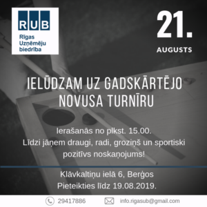 Tradicionālais novusa turnīrs 21.08.2019.